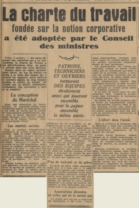 La Charte du Travail a été adoptée par le Conseil des ministres