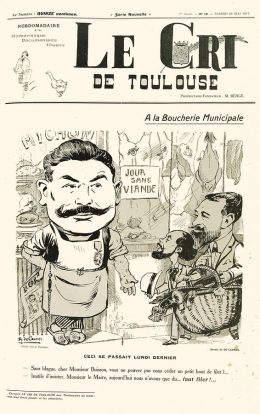 A la boucherie municipale : jour sans viande.