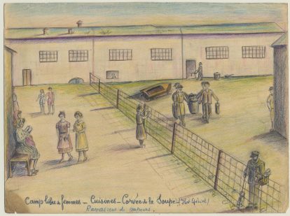 Cuisines – Corvée de la soupe. Camp libre de femmes à Noé (Haute-Garonne)
