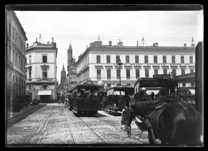 Toulouse. Tramways sur le Capitole. 16 juin 1899