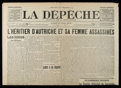 « L&rsquo;héritier d&rsquo;Autriche et sa femme assassinés »