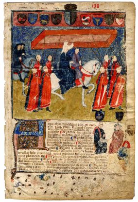 Entrée du roi, de la reine et du dauphin.