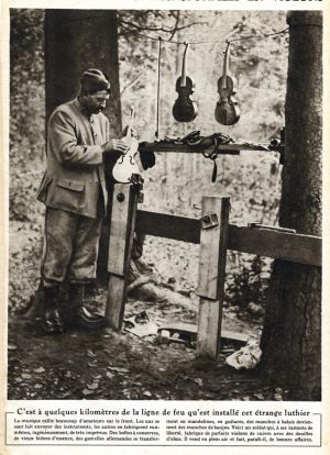 Des douilles d&rsquo;obus transformées en violon.