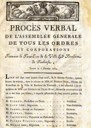 Préparation des Etats Généraux