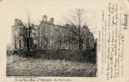 Vue des destructions à l&rsquo;intérieur de la cathédrale de Saint-Gervais de Soisson (Aisne).