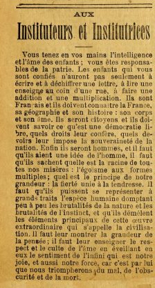 « Instituteurs et institutrices »